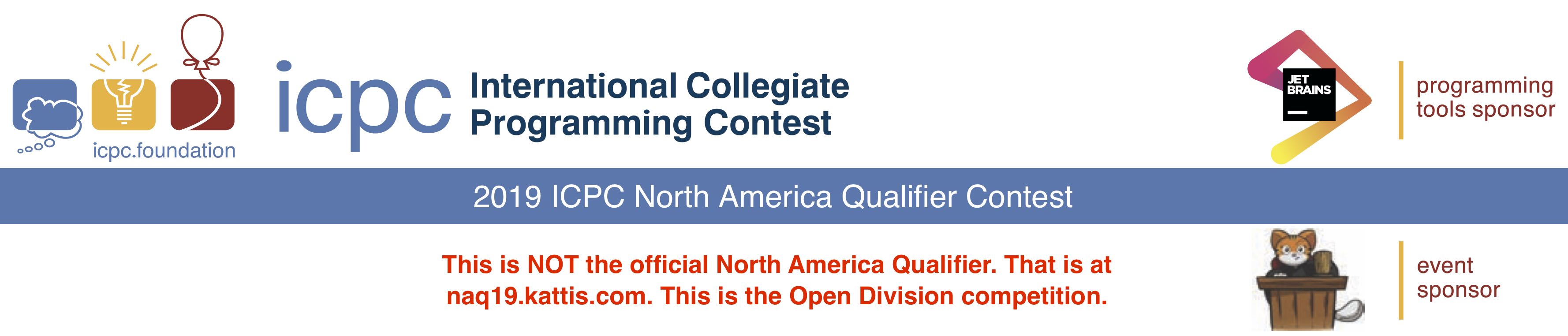 ICPC North America Qualifier 2019 Open